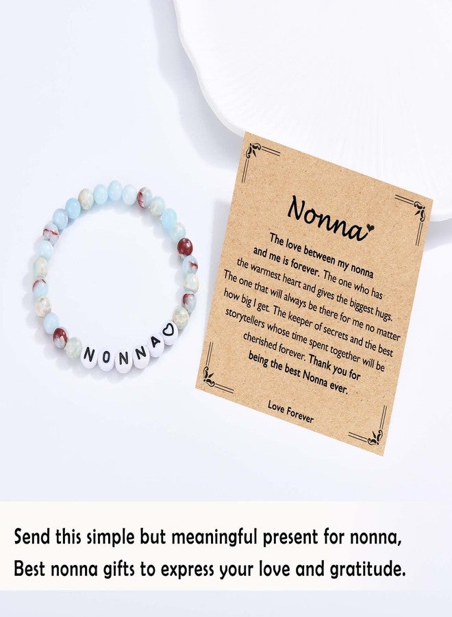 FIEEFX Nonna Gifts, Nonna Bracelet, Mother's Day Valentines Christmas Birthday Gifts for Grandma, Stocking Stuffers for Women Adults - Image 2